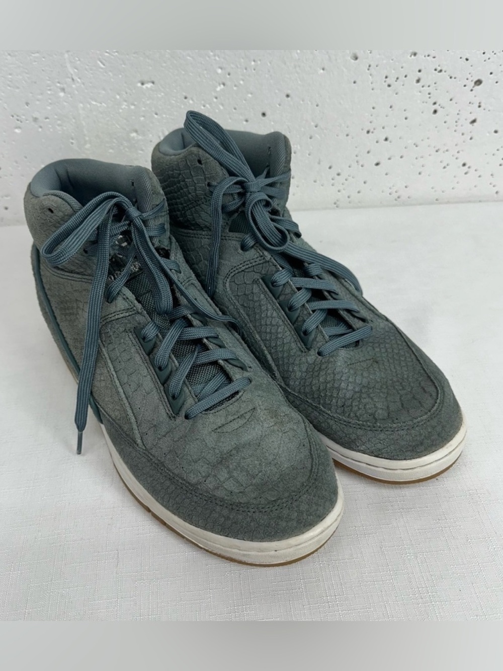 Nike Air Men's size 11 Python Slate blue Suede High Top Sneakers